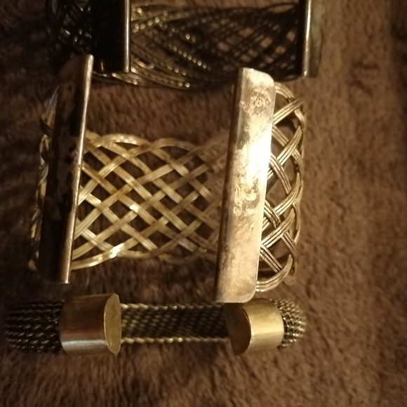 3 Metal woven bangles - Picture 6 of 8